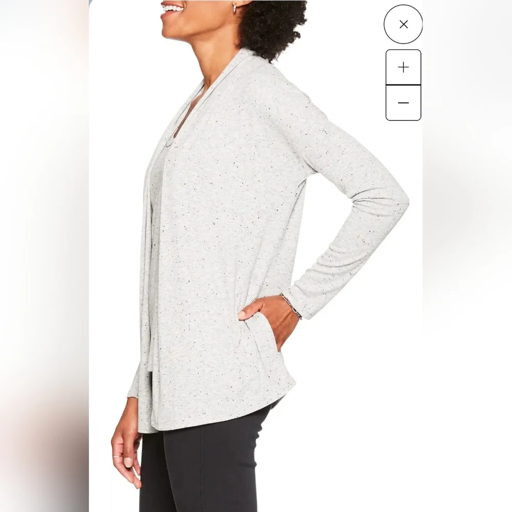 NWT Nic+ Zoe speckled knit cardigan and sleeveless scoop set - Picture 3 of 16